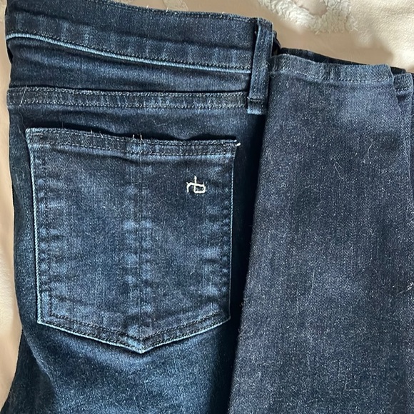rag & bone dark indigo skinny jeans - Picture 1 of 7